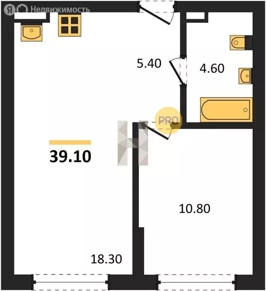 1-комнатная квартира: Новосибирск, улица Ясный Берег, 35 (39 м) - Фото 0