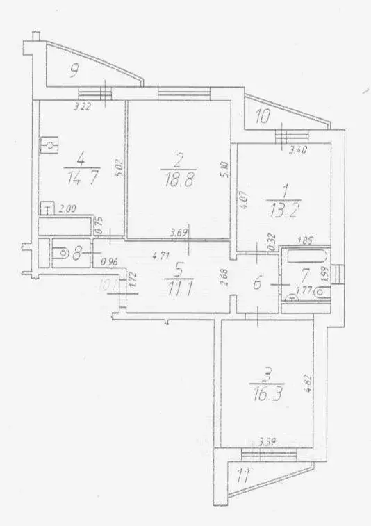 Квартира, 3 комнаты, 82.1 м - Фото 0