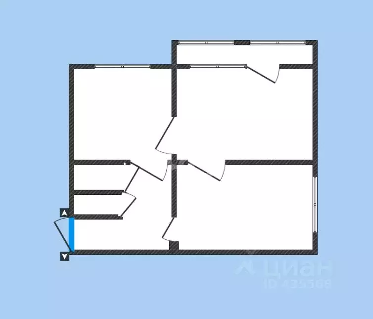 2-к кв. Белгородская область, Губкин ул. Лазарева, 4 (41.2 м) - Фото 2