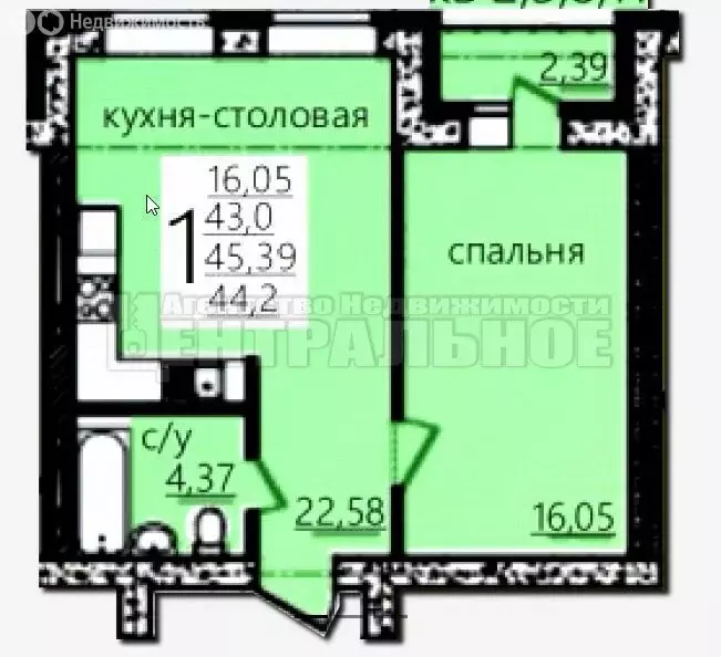 1-комнатная квартира: Смоленский муниципальный округ, деревня Жуково ... - Фото 0