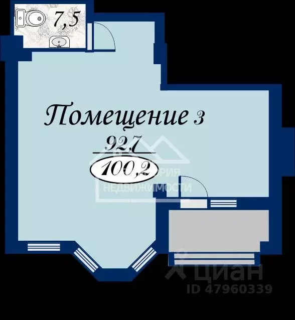 Торговая площадь в Тюменская область, Тюмень ул. Кирова, 43 (100 м) - Фото 1