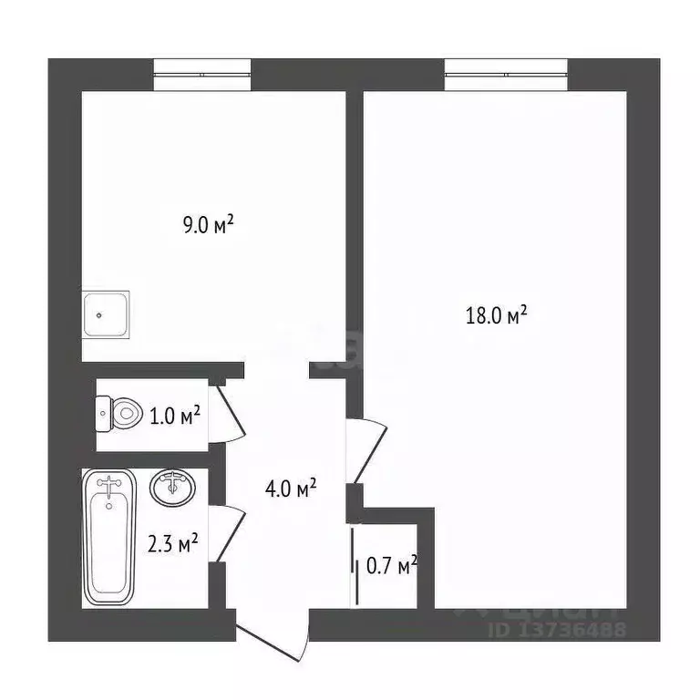 1-к кв. Амурская область, Тында Амурская ул., 33 (39.7 м) - Фото 2