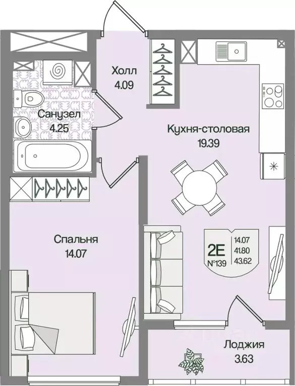 1-к кв. Ленинградская область, Всеволожский район, Бугровское ... - Фото 1