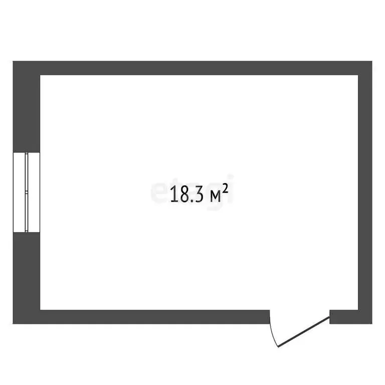 1к в -комнатной квартире (18.3 м) - Фото 1