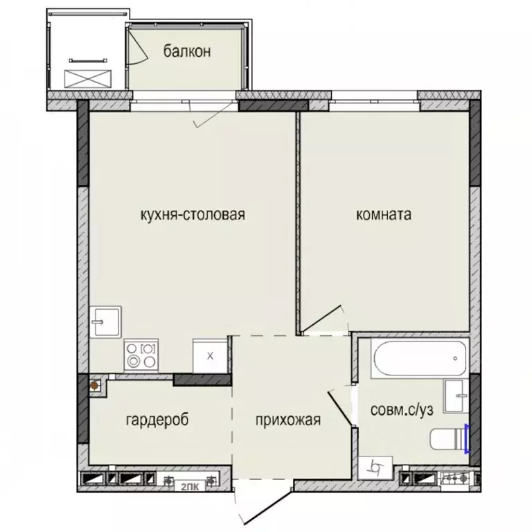 1-к кв. Удмуртия, Ижевск Культбаза жилрайон, 8-й мкр, Ежевика жилой ... - Фото 0