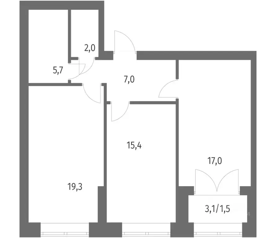 2-к кв. Санкт-Петербург ул. Академика Константинова, 1к1 (68.0 м) - Фото 0