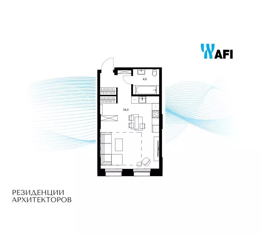 1-комнатная квартира: Москва, Большая Почтовая улица, 24 (39 м) - Фото 1