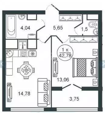 1-комнатная квартира: Тверь, улица Левитана, 74Б (43 м) - Фото 0