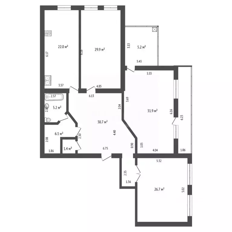 3-к кв. Татарстан, Альметьевск просп. Габдуллы Тукая, 36 (154.0 м) - Фото 2