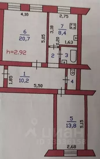 2-к кв. Ивановская область, Иваново ул. 1-я Меланжевая, 4 (59.5 м) - Фото 2