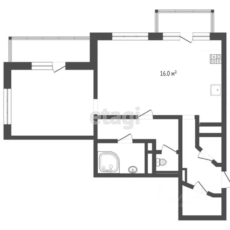 1-к кв. Челябинская область, Челябинск ул. Героя России А.В. Яковлева, ... - Фото 1