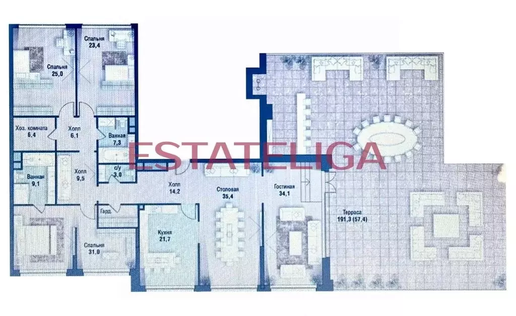 5-к кв. Москва ул. Сергея Бондарчука, 6 (233.0 м) - Фото 1