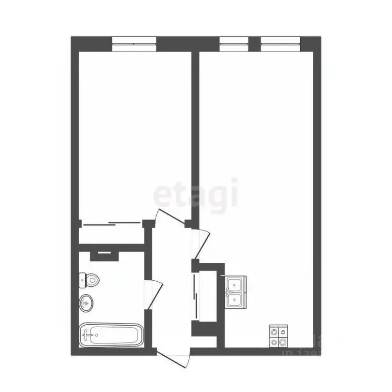1-к кв. Тюменская область, Тюмень Харьковская ул., 76 (37.2 м) - Фото 1