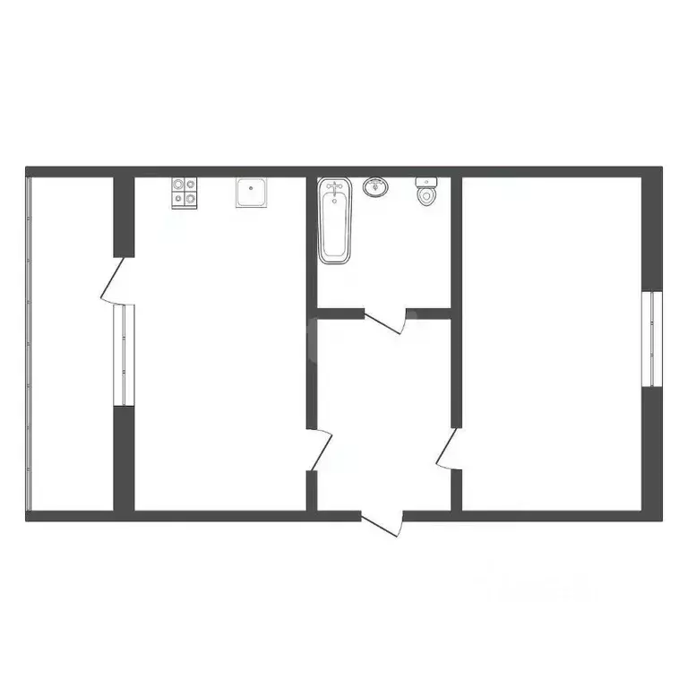 1-к кв. Тульская область, Узловая ул. Горького, 5к2 (27.0 м) - Фото 1