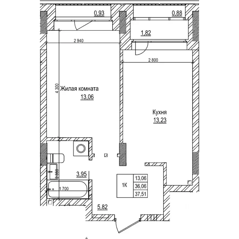 1-к кв. Новосибирская область, Новосибирск Комсомольский Проспект ... - Фото 1