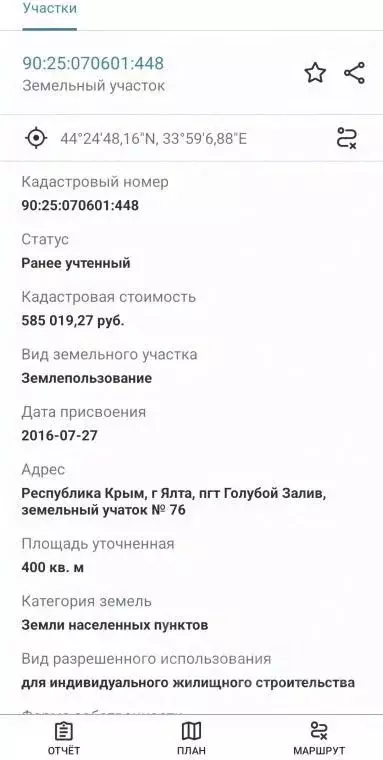 Участок в Крым, Ялта муниципальный округ, Голубой Залив пгт 75 (4.0 ... - Фото 1