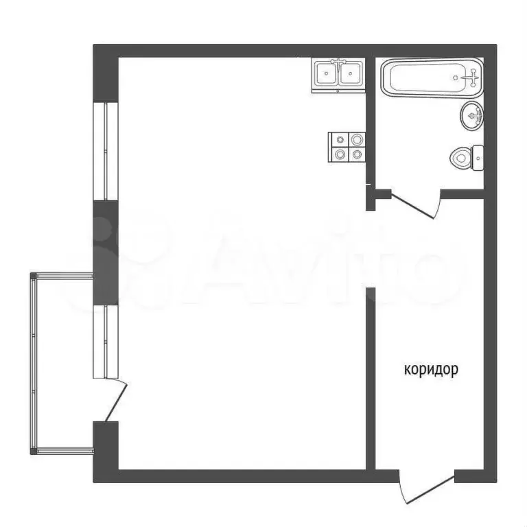 Квартира-студия, 34 м, 2/7 эт. - Фото 0