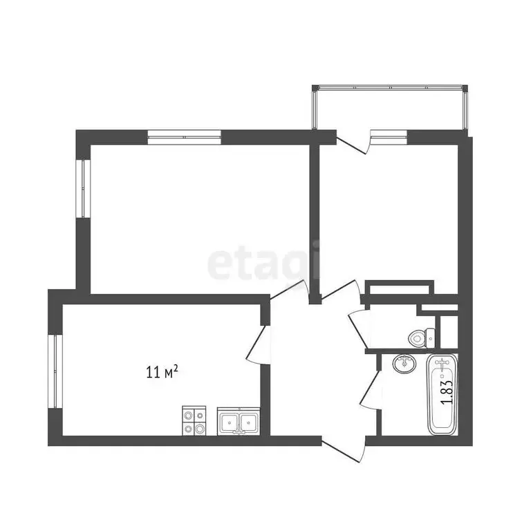 2-комнатная квартира: Санкт-Петербург, Муринская дорога, 12к2 (52 м) - Фото 0