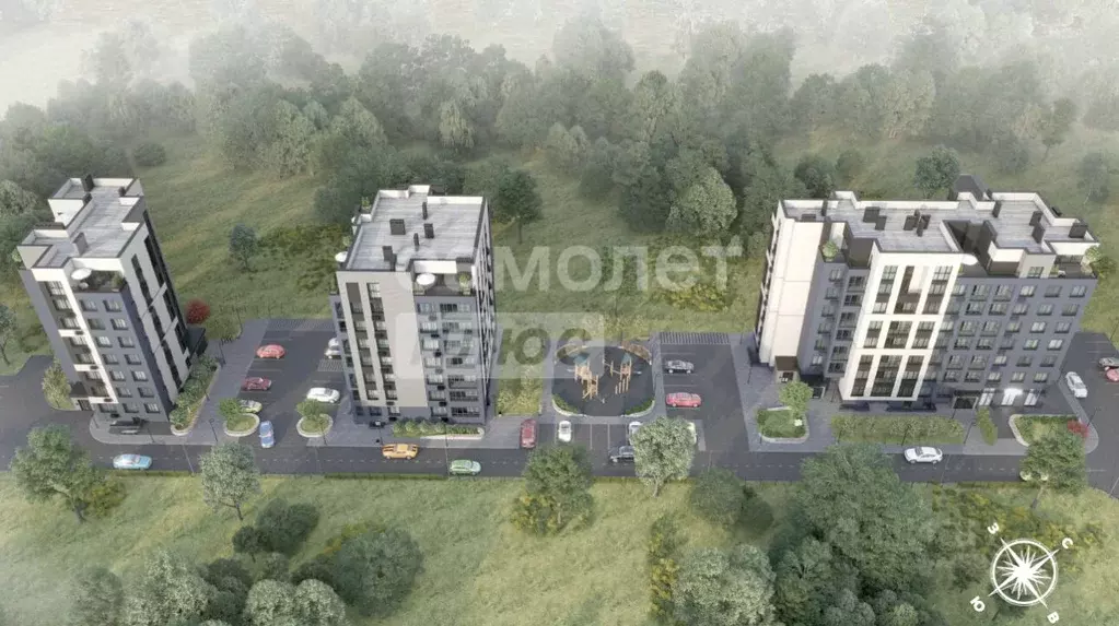 1-к кв. Калининградская область, Гурьевск бул. Рижский, 6 (41.6 м) - Фото 2