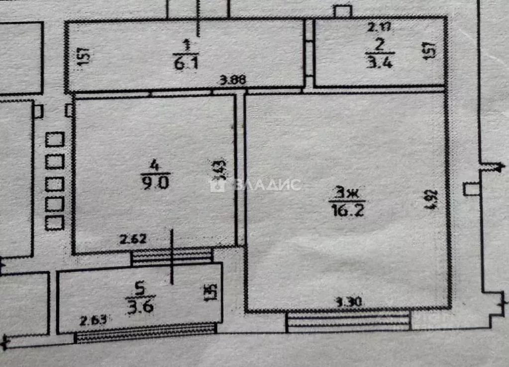 1-к кв. Калининградская область, Калининград ул. Свердлова, 28 (34.7 ... - Фото 2