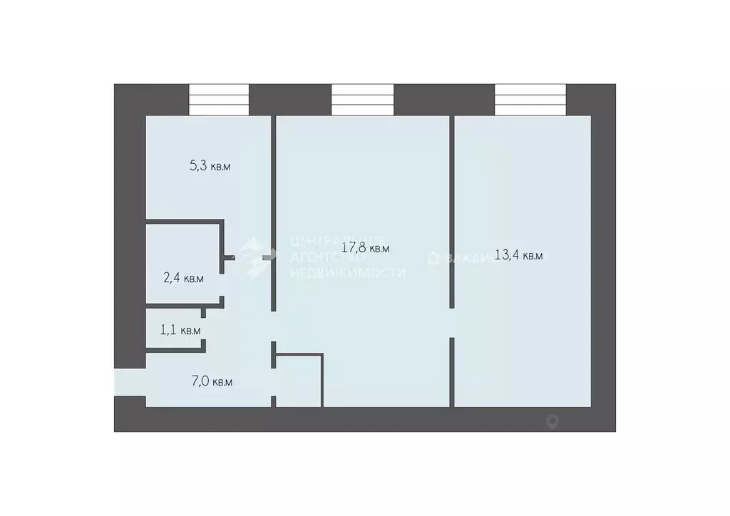 2-к кв. Рязанская область, Михайловский муниципальный округ, ... - Фото 2
