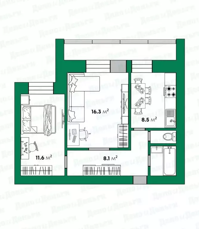 2-к кв. Кировская область, Киров ул. Успенская, 51 (51.5 м) - Фото 2