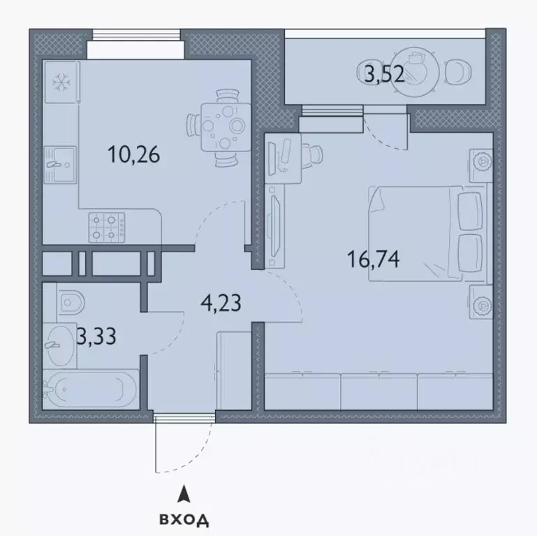 1-к кв. Брянская область, Брянск просп. Станке Димитрова, 67к7 (36.32 ... - Фото 0
