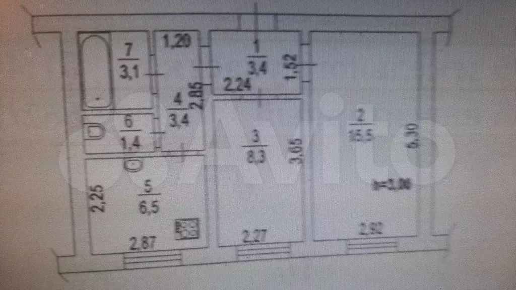 2-к. квартира, 42 м, 2/5 эт. - Фото 1