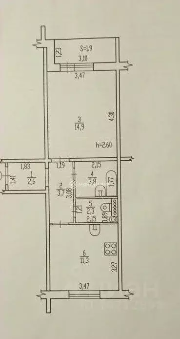 1-к кв. Брянская область, Брянск Почтовая ул., 150 (39.0 м) - Фото 2