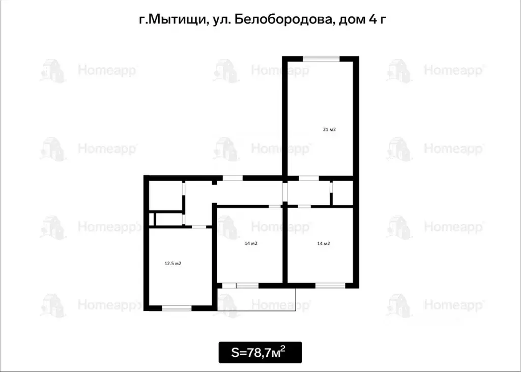 3-к кв. Московская область, Мытищи ул. Белобородова, 4Г (78.7 м) - Фото 1