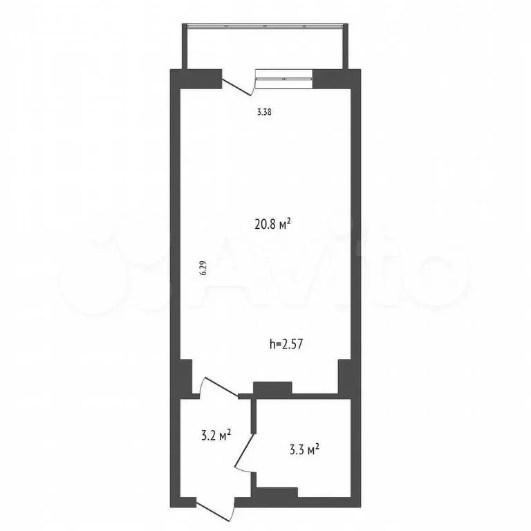 Квартира-студия, 28,5 м, 9/11 эт. - Фото 0