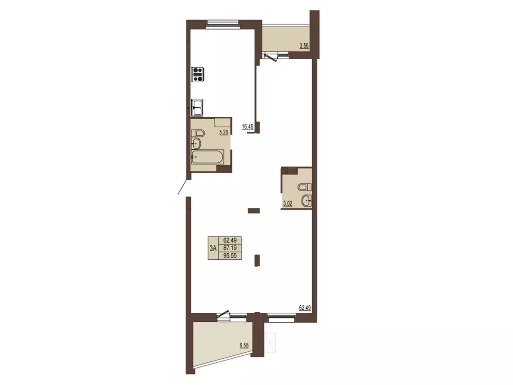 3-комнатная квартира: Владимир, улица Мира, 5А (95.6 м) - Фото 1