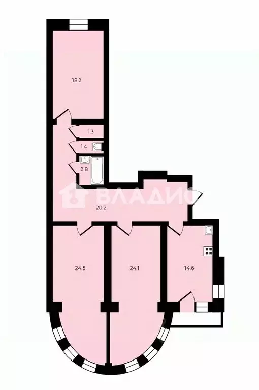 3-к кв. Тверская область, Тверь Ржевская ул., 5к3 (107.9 м) - Фото 2