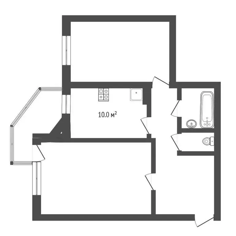 2-комнатная квартира: Тюмень, улица Николая Чаплина, 125 (51.5 м) - Фото 1