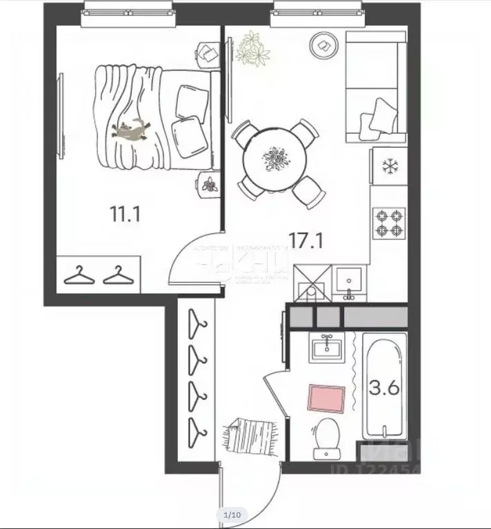 1-к кв. Нижегородская область, Нижний Новгород Культура с/пос, ул. ... - Фото 2