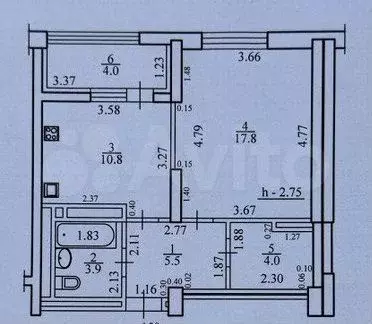 1-к. квартира, 42 м, 2/24 эт. - Фото 0