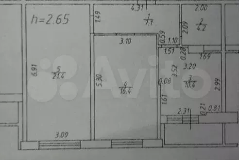 2-к. квартира, 60 м, 7/21 эт. - Фото 0