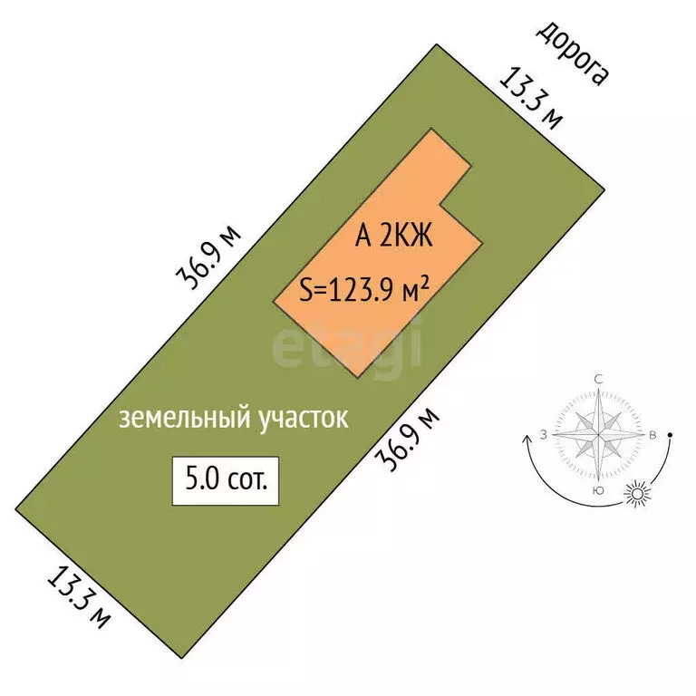 Дом в деревня Падерина, Успенский переулок (123.9 м) - Фото 1