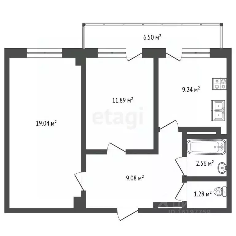2-к кв. Саха (Якутия), Жатай городской округ, Жатай рп ул. ... - Фото 2