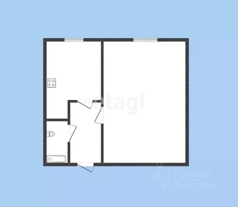 1-к кв. Карачаево-Черкесия, Черкесск пл. Кирова, 13 (31.2 м) - Фото 1