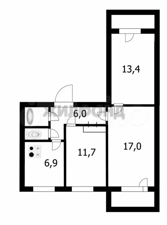 3-к. квартира, 60 м, 7/9 эт. - Фото 0