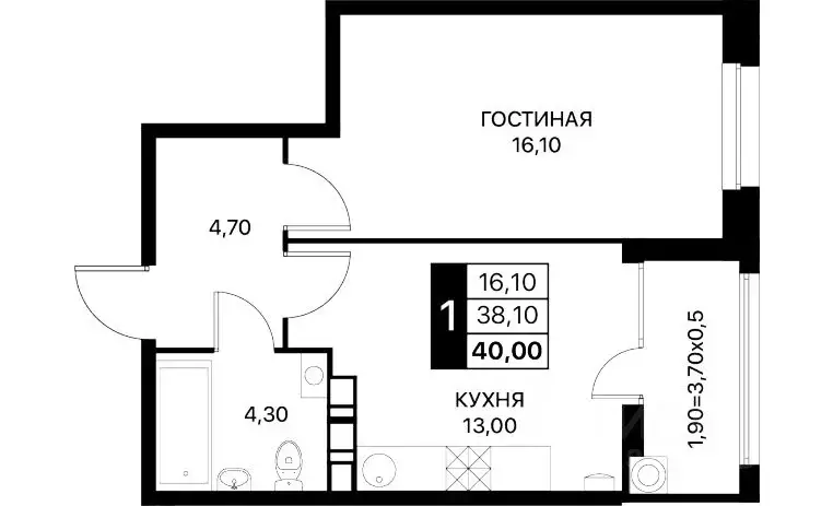 1-к кв. Ростовская область, Ростов-на-Дону Смартполет жилой комплекс ... - Фото 0