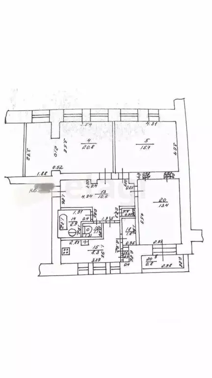 3-к кв. Татарстан, Казань ул. Чернышевского, 24/23 (75.6 м) - Фото 2