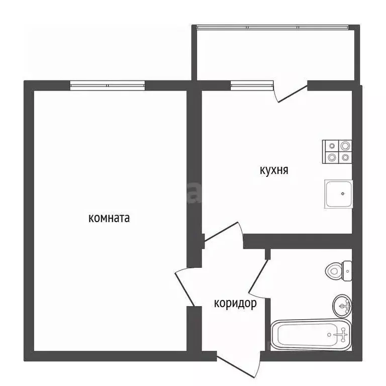 1-к кв. Воронежская область, Воронеж Троицкий кв-л, Олимпийский ... - Фото 1