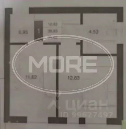 1-к кв. Калининградская область, Пионерский Октябрьская ул., 6Б (36.0 ... - Фото 2