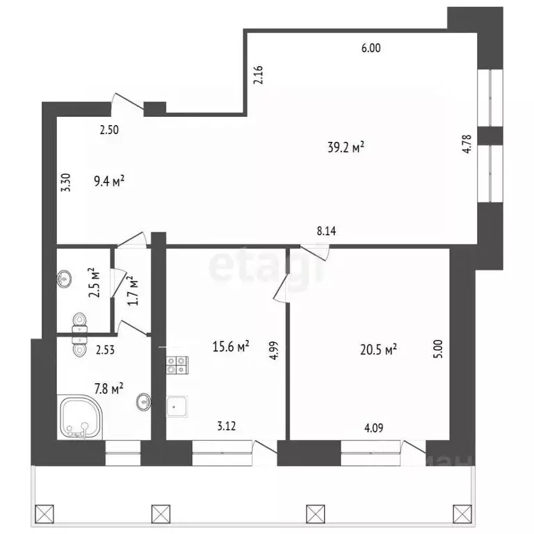 2-к кв. Ярославская область, Ярославль наб. Портовая, 68 (96.7 м) - Фото 2