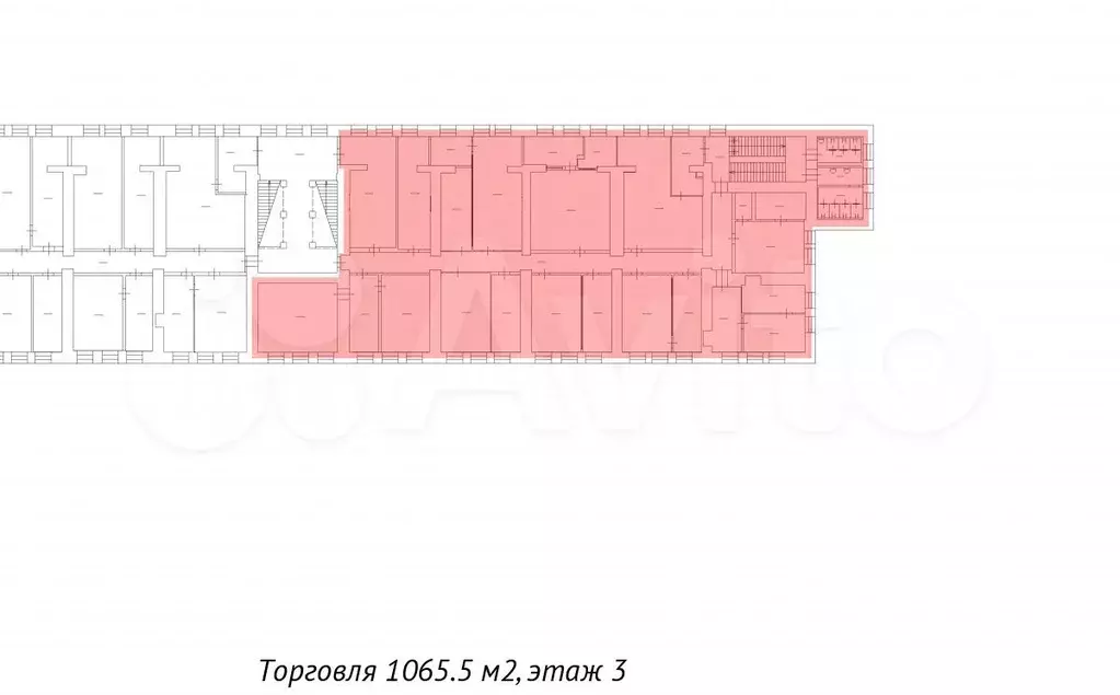 1065.5 м2 под шоу-рум, 3 этаж, качественая отделка - Фото 0