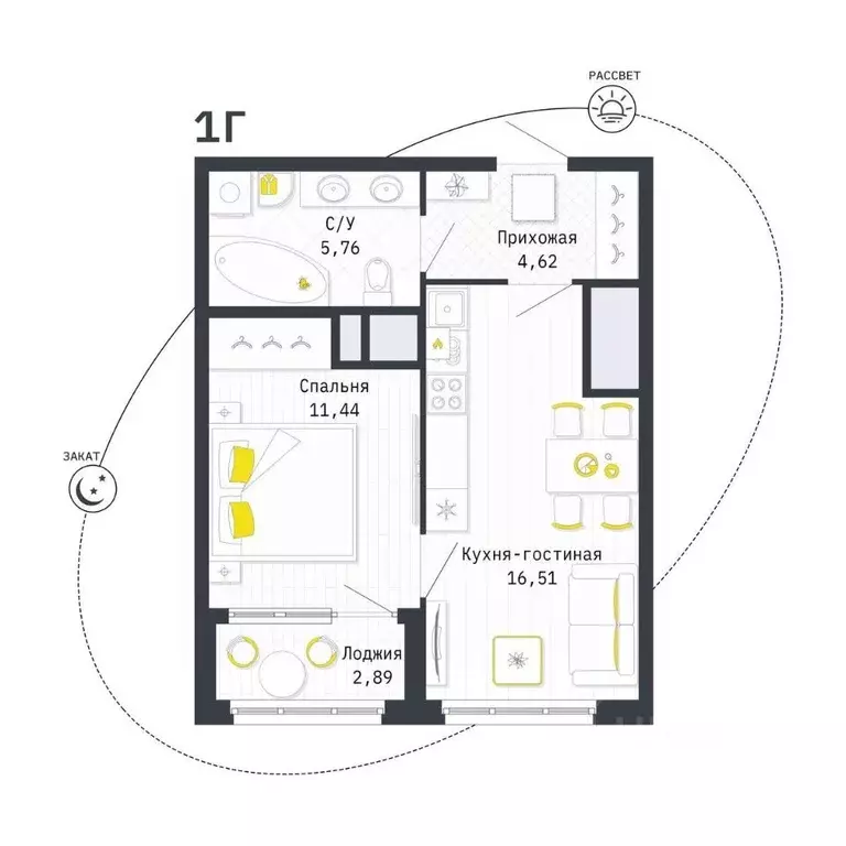 1-к кв. Рязанская область, Рязань Шереметьевская ул., 12к4 (39.78 м) - Фото 1
