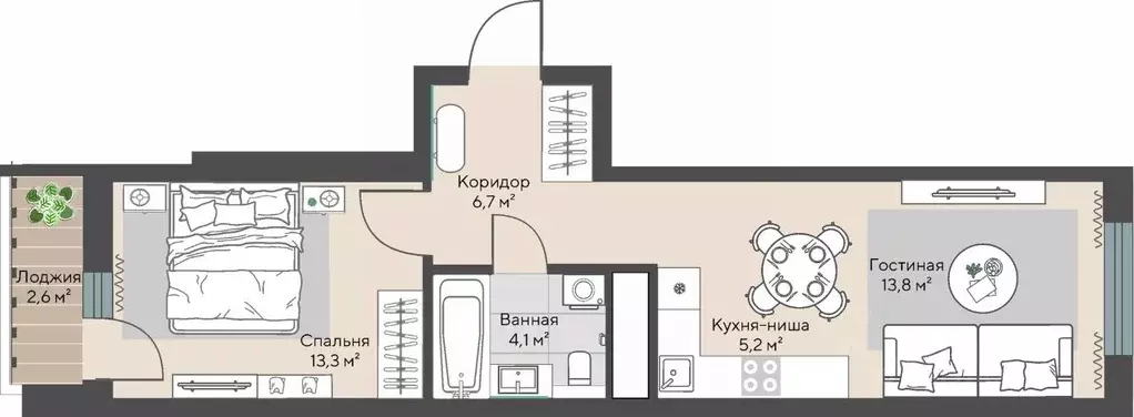 2-к кв. Свердловская область, Екатеринбург Эльмаш жилрайон, Изумрудный ... - Фото 0