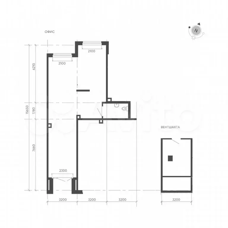 Продам помещение свободного назначения, 66.5 м - Фото 1